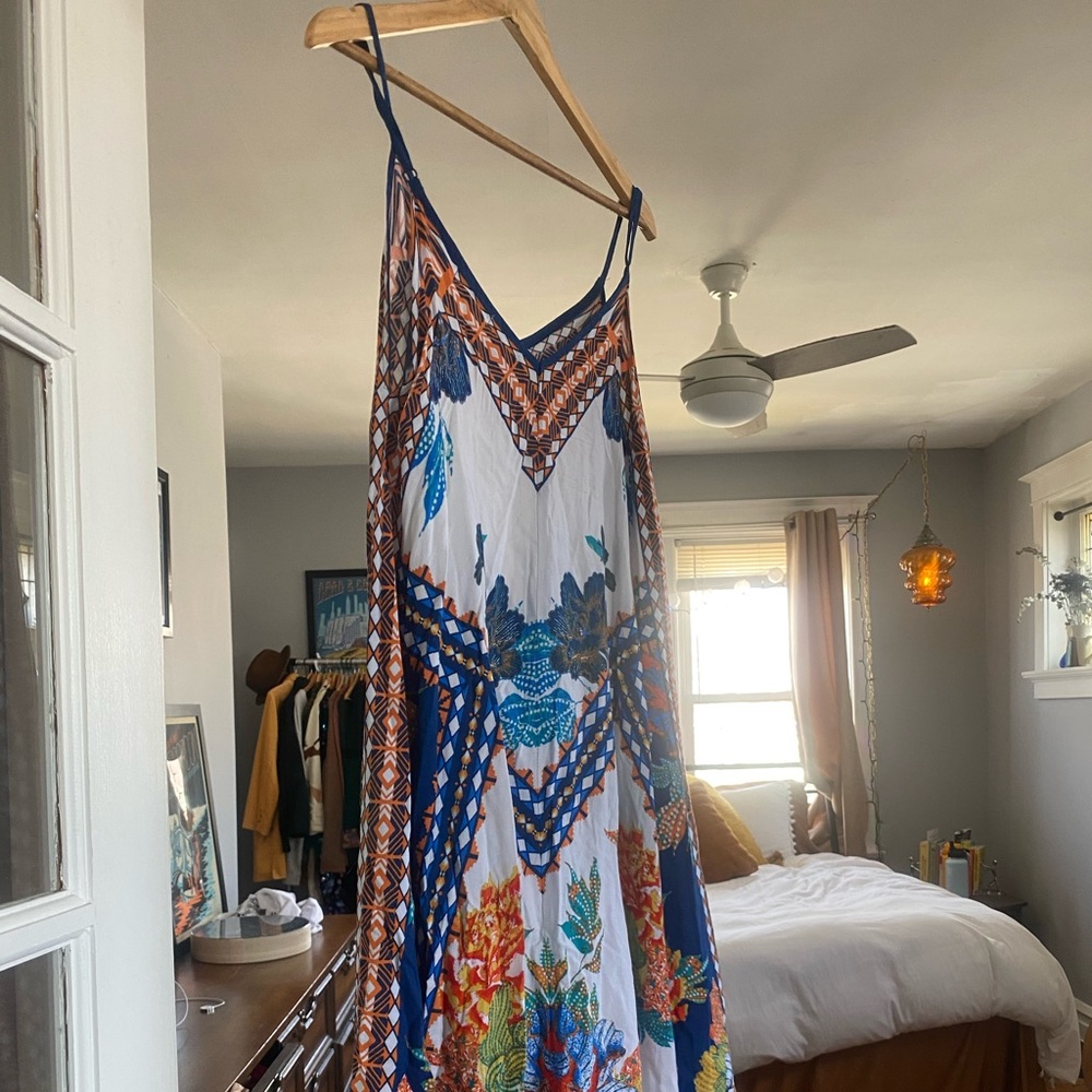 Boho flowy patterned hippie floral dress